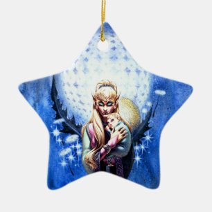 Adorno De Cerámica Elf Madonna