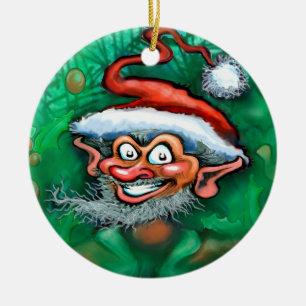 Adorno De Cerámica Elf navidades