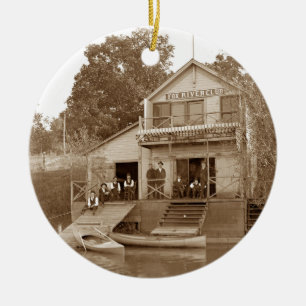 Adorno De Cerámica Elgin de pesca Men Club Fox River Club de los años