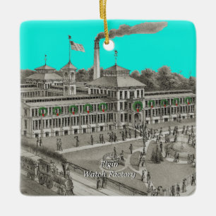 Adorno De Cerámica Elgin Watch Factory Illinois 1871