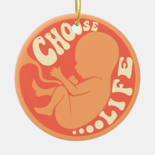 Adorno De Cerámica Elige la Vida Anti Aborto