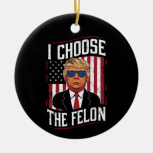 Adorno De Cerámica Elijo al Felón Divertido Trump Elección EEUU