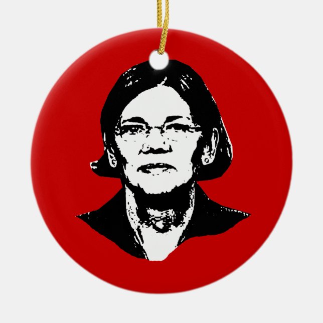 Adorno De Cerámica Elizabeth Warren - (Frente)