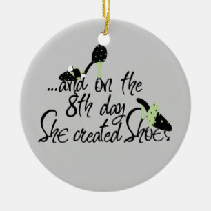 Adorno De Cerámica Ella creó los zapatos