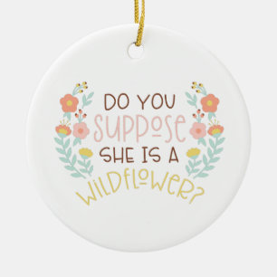 Adorno De Cerámica Ella Es Una Flor Silvestre