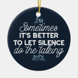 Adorno De Cerámica Elocuente cita de silencio para el arte de la deco