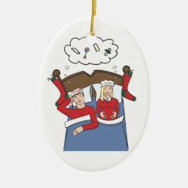 Adorno De Cerámica Embarazo Nochequeo Ornament Silencioso Noches