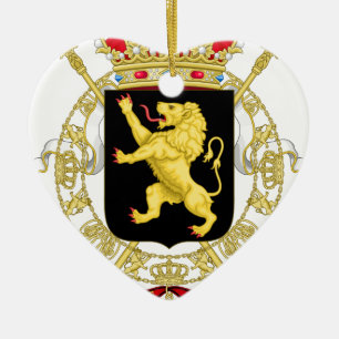 Adorno De Cerámica Emblema belga - escudo de armas de Bélgica