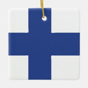Adorno De Cerámica Emblema de bandera de Finlandia