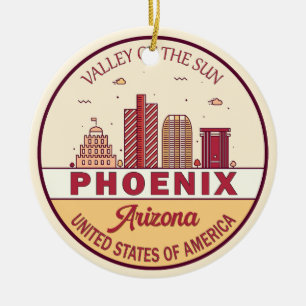 Adorno De Cerámica Emblema de la línea aérea de Phoenix Arizona