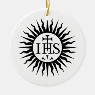 Adorno De Cerámica Emblema de la Sociedad de Jesús