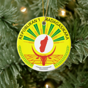 Adorno De Cerámica Emblema de Madagascar