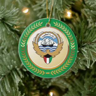 Adorno De Cerámica Emblema del Estado de Kuwait