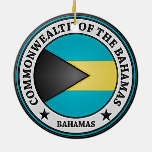 Adorno De Cerámica Emblema redondo de Bahamas