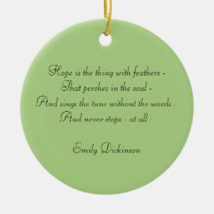 Adorno De Cerámica Emily Dickinson "Hope" Hummingbird