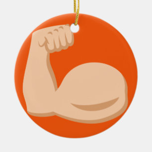 Adorno De Cerámica Emoji Biceps