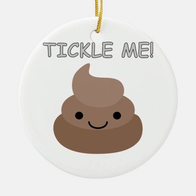 Adorno De Cerámica Emoji Cute Tickle Me Poop (Frente)