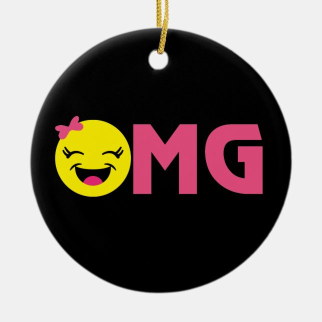 Adorno De Cerámica Emoji Cutie de OMG (Frente)