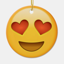 Adorno De Cerámica emoji de 2 corazones