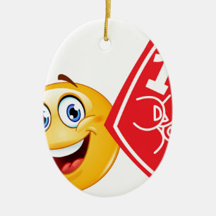 Adorno De Cerámica emoji de aficionados al deporte
