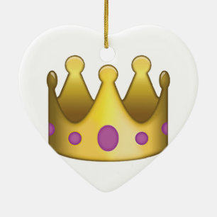 Adorno De Cerámica Emoji de la corona