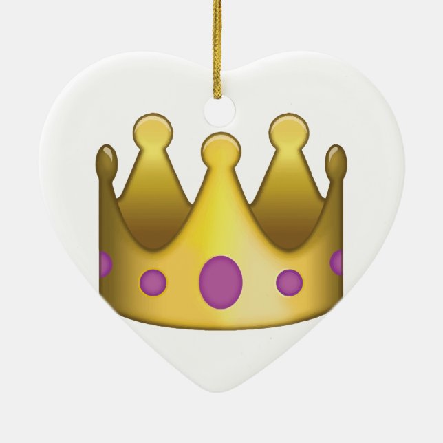 Adorno De Cerámica Emoji de la corona (Atrás)
