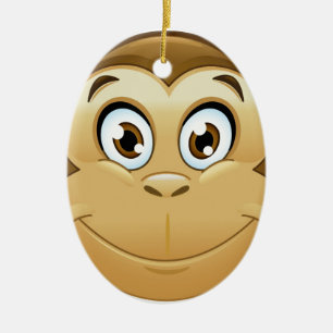 Adorno De Cerámica emoji de mono