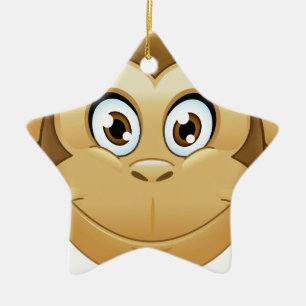 Adorno De Cerámica emoji de mono