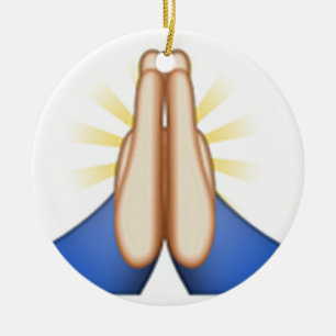 Adorno De Cerámica emoji de oración