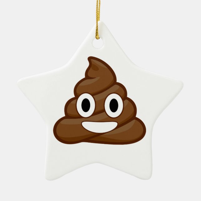 Adorno De Cerámica emoji de poop (Frente)