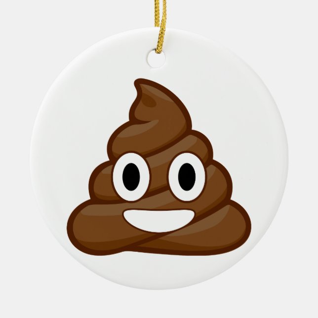 Adorno De Cerámica emoji de poop (Frente)