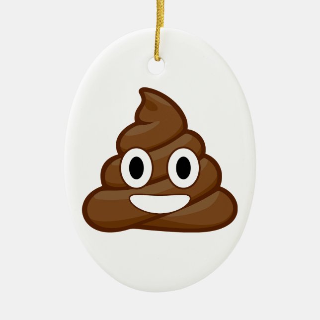 Adorno De Cerámica emoji de poop (Frente)