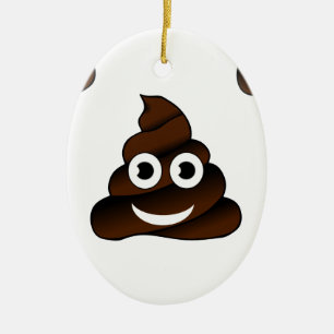 Adorno De Cerámica emoji de poop divertida
