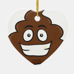 Adorno De Cerámica emoji de poop divertida