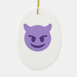 Adorno De Cerámica emoji del diablo