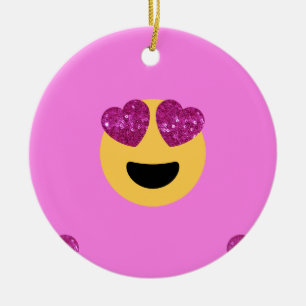 Adorno De Cerámica emoji del ojo del corazón