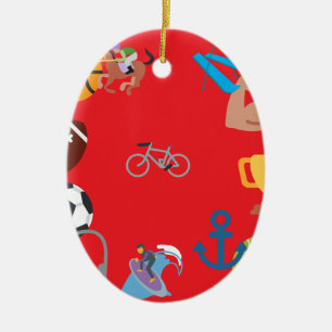 Adorno De Cerámica emoji deportiva