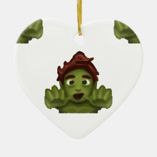 Adorno De Cerámica emoji zombie man