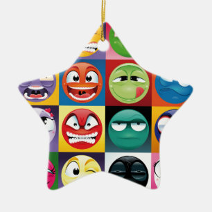 Adorno De Cerámica emojis de arte pop