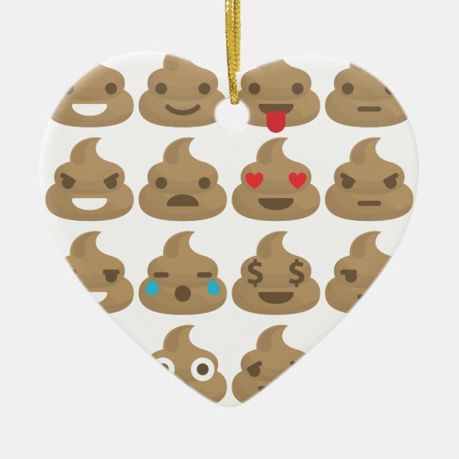 Adorno De Cerámica emojis de poop (Frente)