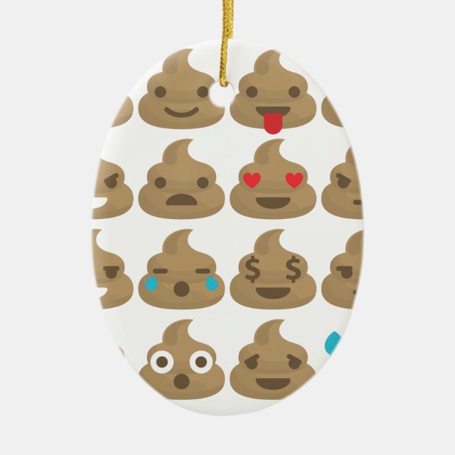Adorno De Cerámica emojis de poop (Frente)