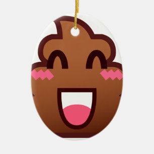 Adorno De Cerámica emojis de poop kawaii