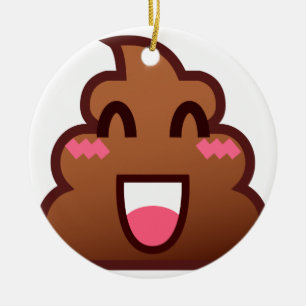 Adorno De Cerámica emojis de poop kawaii