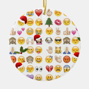 Adorno De Cerámica emojis navidades