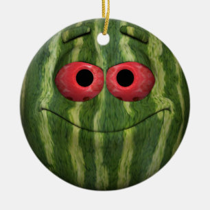 Adorno De Cerámica Emoticon de sandía