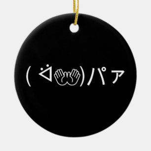Adorno De Cerámica Emoticono Paa japonés divertido Kaomoji ( ᐛ👐)パァ