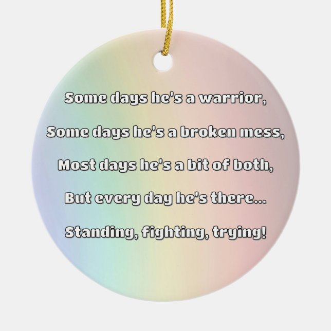 Adorno De Cerámica Empath Strength Positive Cita Animation (Frente)