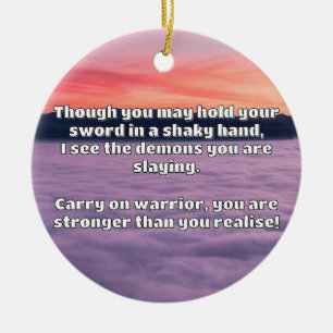 Adorno De Cerámica Empath Warrior Positive Citation Animation