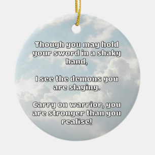 Adorno De Cerámica Empath Warrior Positive Citation Animation