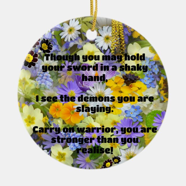 Adorno De Cerámica Empath Warrior Positive Citation Animation (Frente)